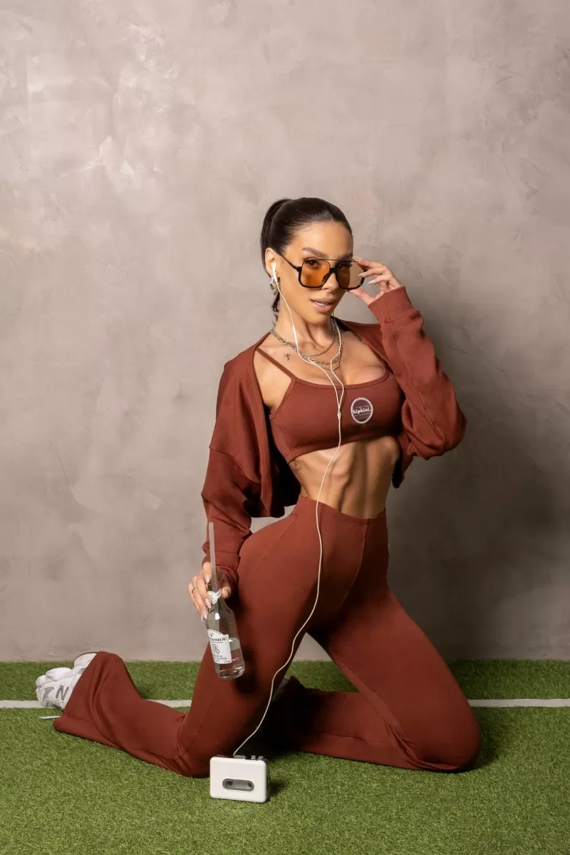 Hipkini - Brown Long Sleeve Fitness Cardigan - 33331249