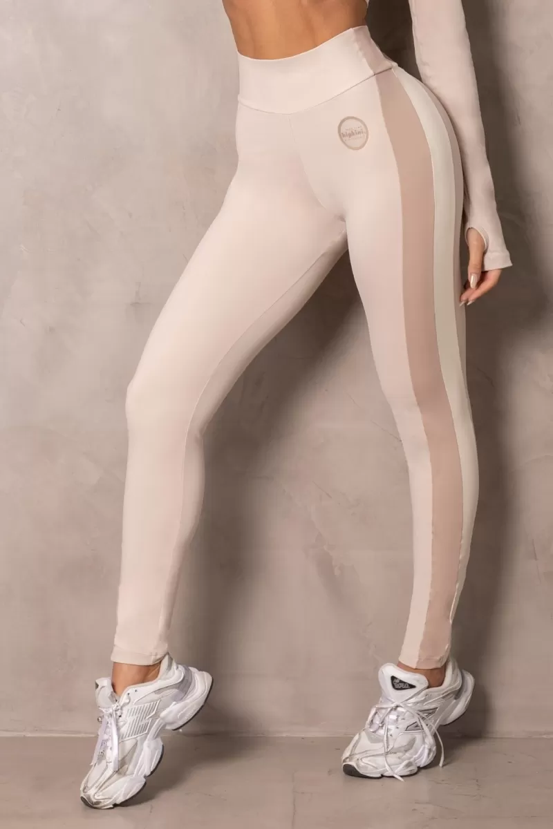 Hipkini - Off-white Fitness Leggings with rubberized label - 33331260 Hipkini - Off-white Fitness Leggings with rubberized label - 33331260