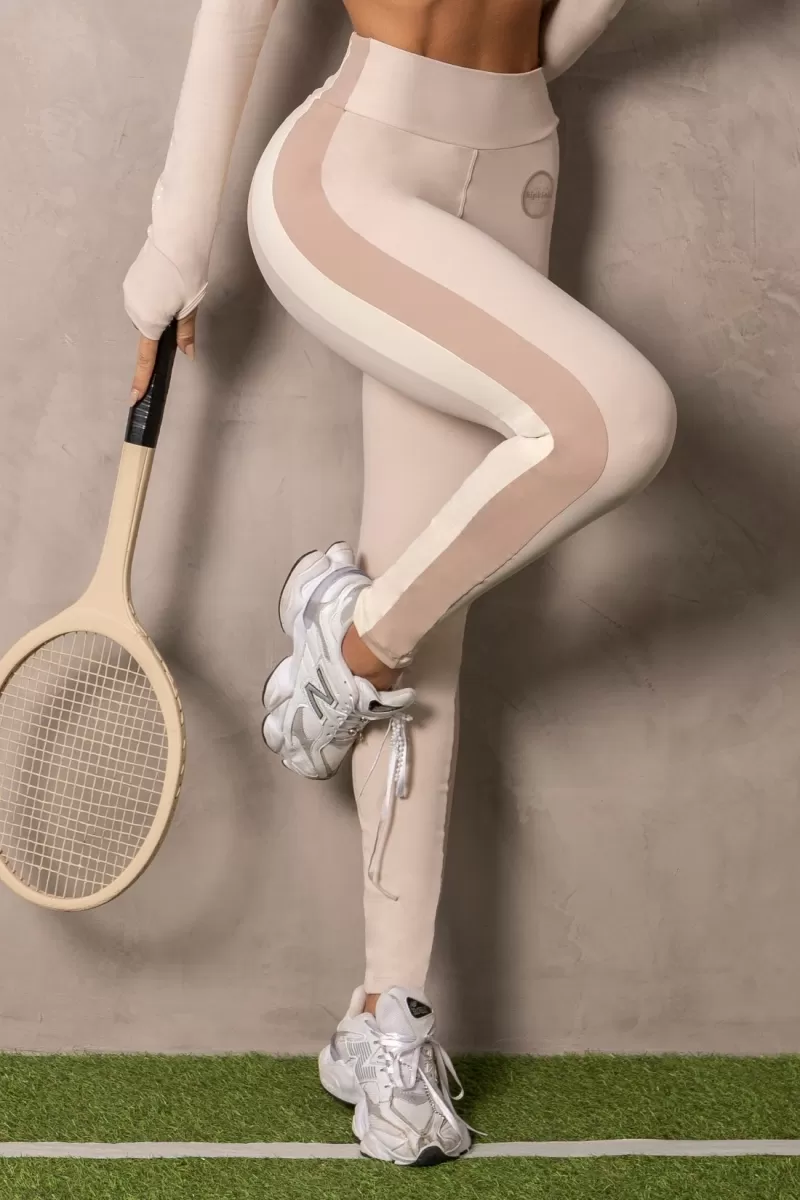 Hipkini - Off-white Fitness Leggings with rubberized label - 33331260
