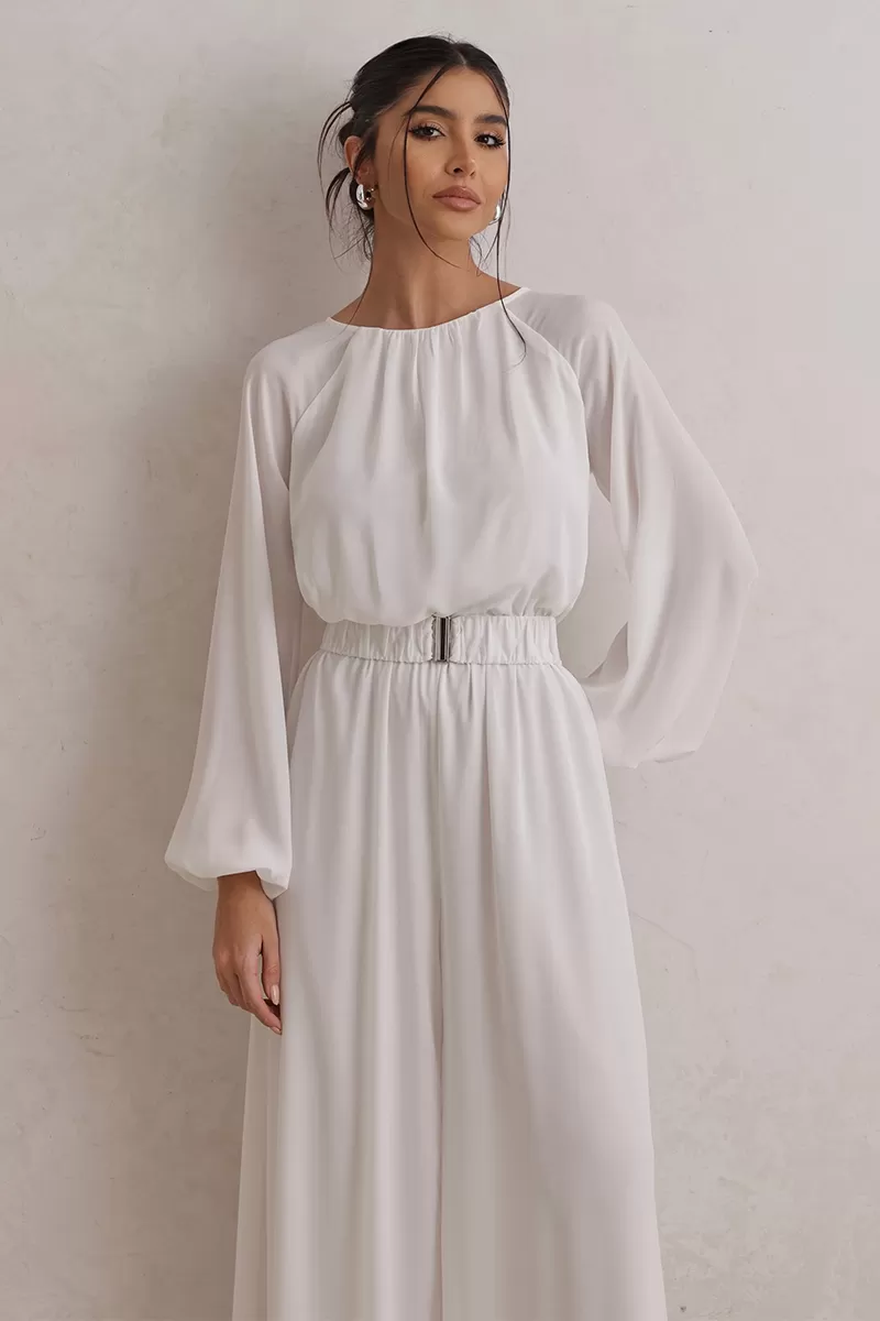 Dot Clothing - Jumpsuit Dot Clothing Pantalona Off White - 2775OFF Dot Clothing - Jumpsuit Dot Clothing Pantalona Off White - 2775OFF