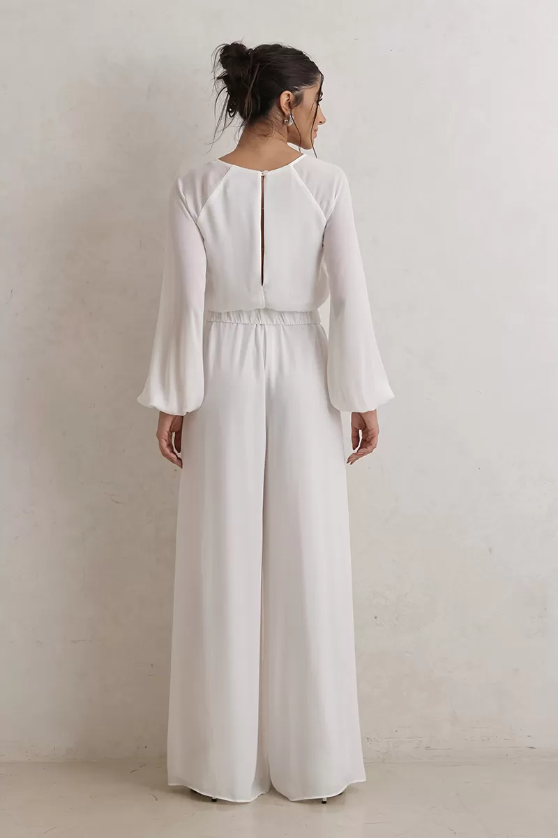 Dot Clothing - Jumpsuit Dot Clothing Pantalona Off White - 2775OFF Dot Clothing - Jumpsuit Dot Clothing Pantalona Off White - 2775OFF