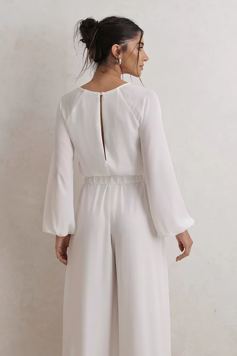 Dot Clothing - Jumpsuit Dot Clothing Pantalona Off White - 2775OFF Dot Clothing - Jumpsuit Dot Clothing Pantalona Off White - 2775OFF