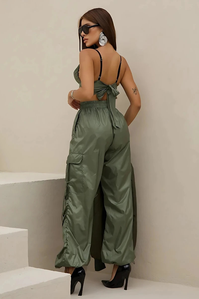 MARIA GUEIXA - PARACHUTE REFLECT TOP AND PANTS SET NEW MARIA GUEIXA - 12884 MARIA GUEIXA - PARACHUTE REFLECT TOP AND PANTS SET NEW MARIA GUEIXA - 12884