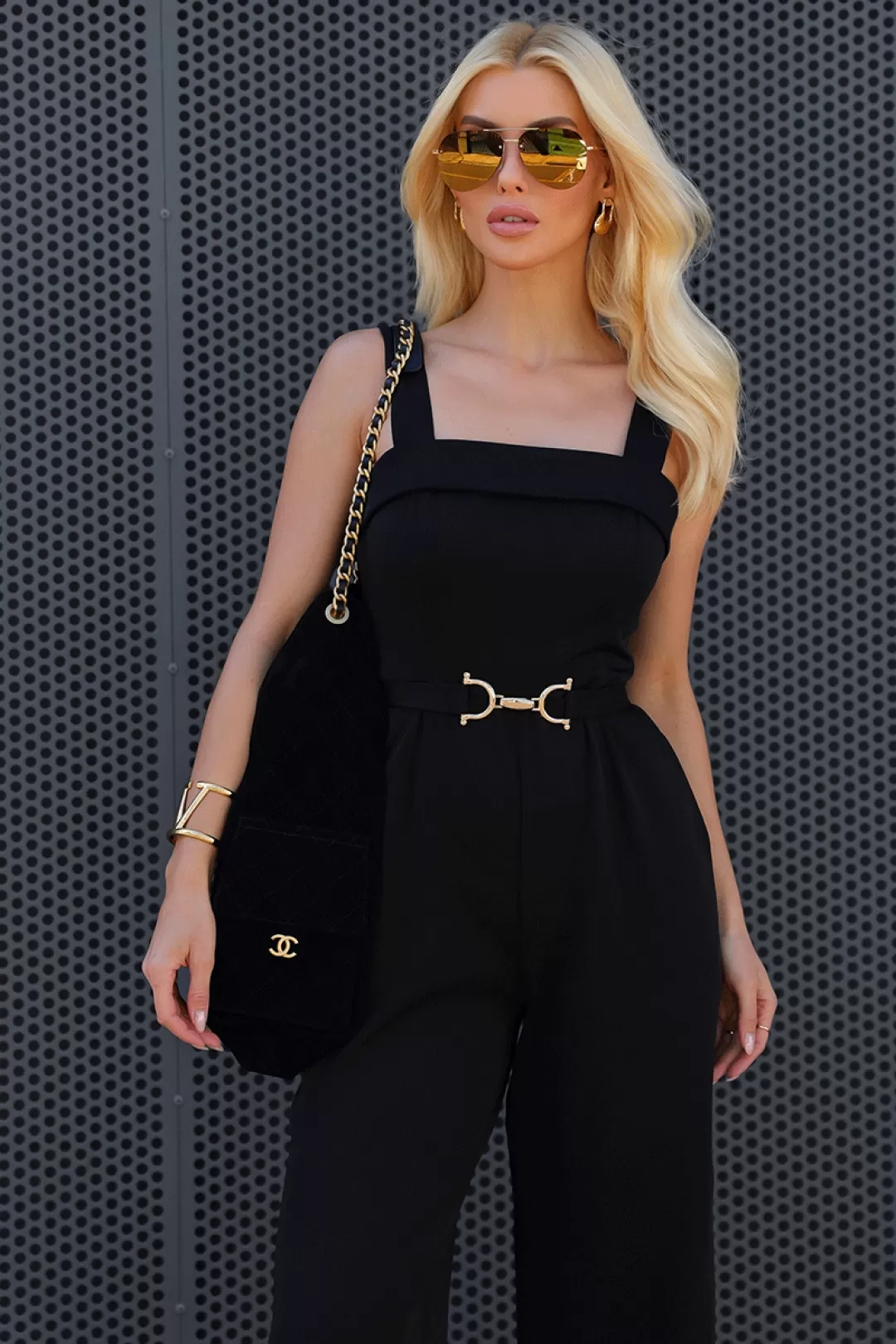 Miss Misses - Kesia Long Jumpsuit with Black Belt Detail - 54634001 Miss Misses - Kesia Long Jumpsuit with Black Belt Detail - 54634001