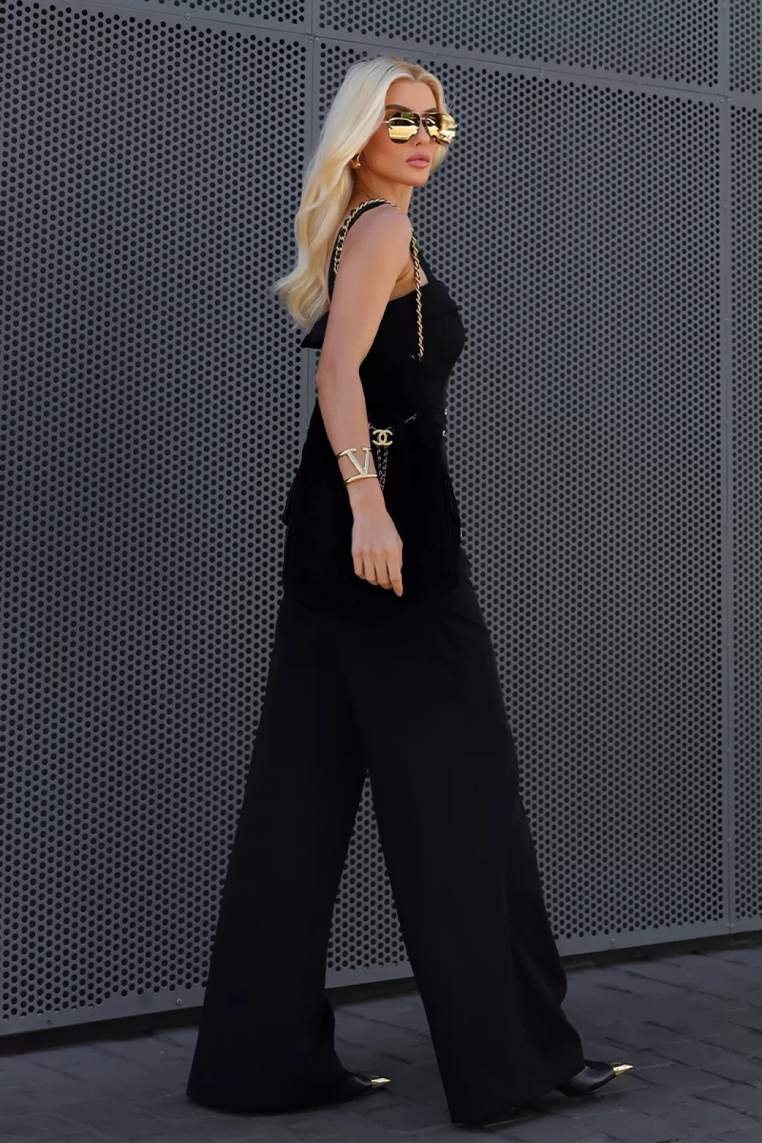 Miss Misses - Kesia Long Jumpsuit with Black Belt Detail - 54634001 Miss Misses - Kesia Long Jumpsuit with Black Belt Detail - 54634001