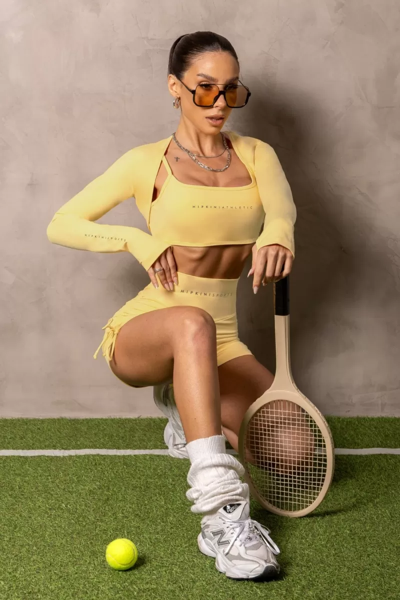 Hipkini - Yellow Smash Fitness Shorts with Silk - 33331277