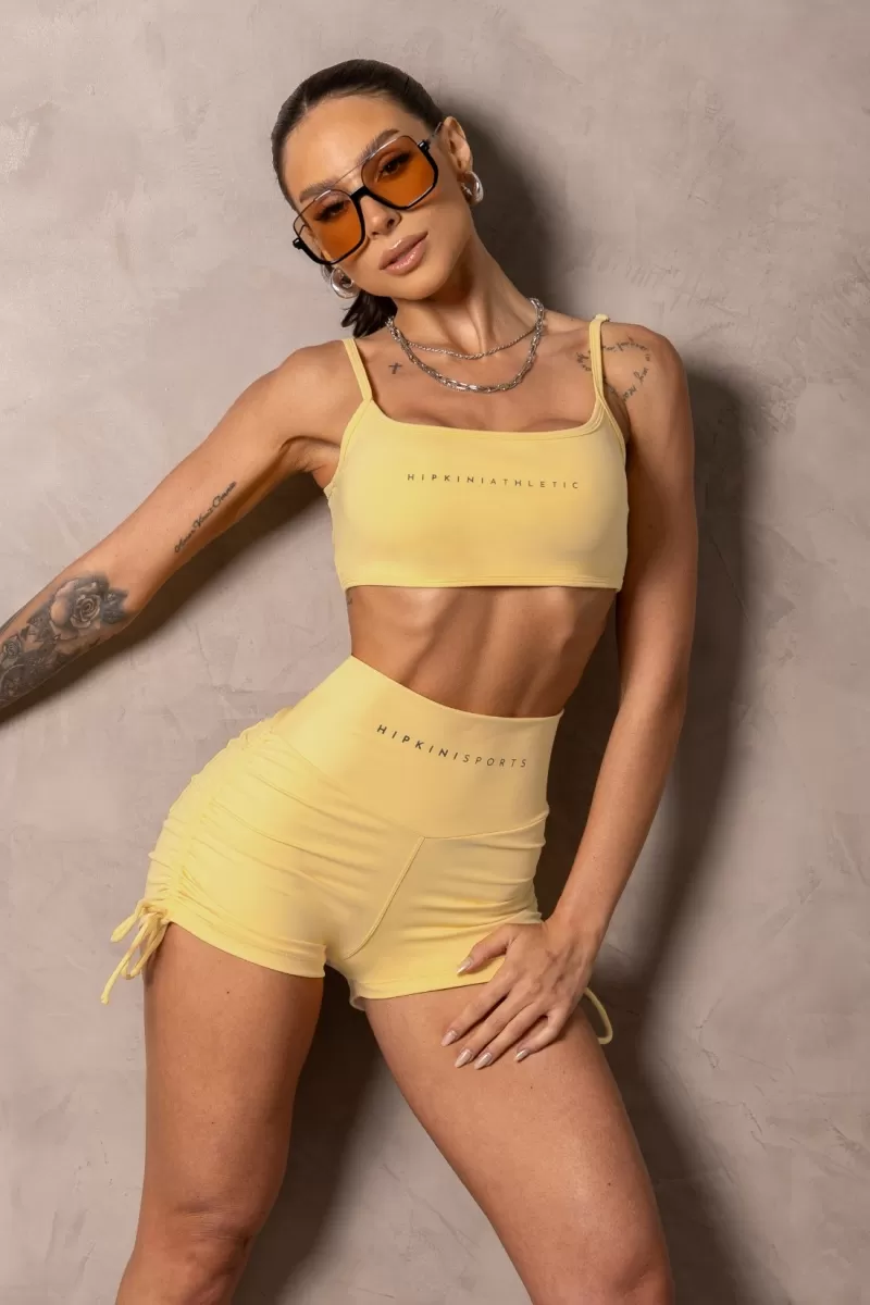 Hipkini - Yellow Smash Fitness Shorts with Silk - 33331277