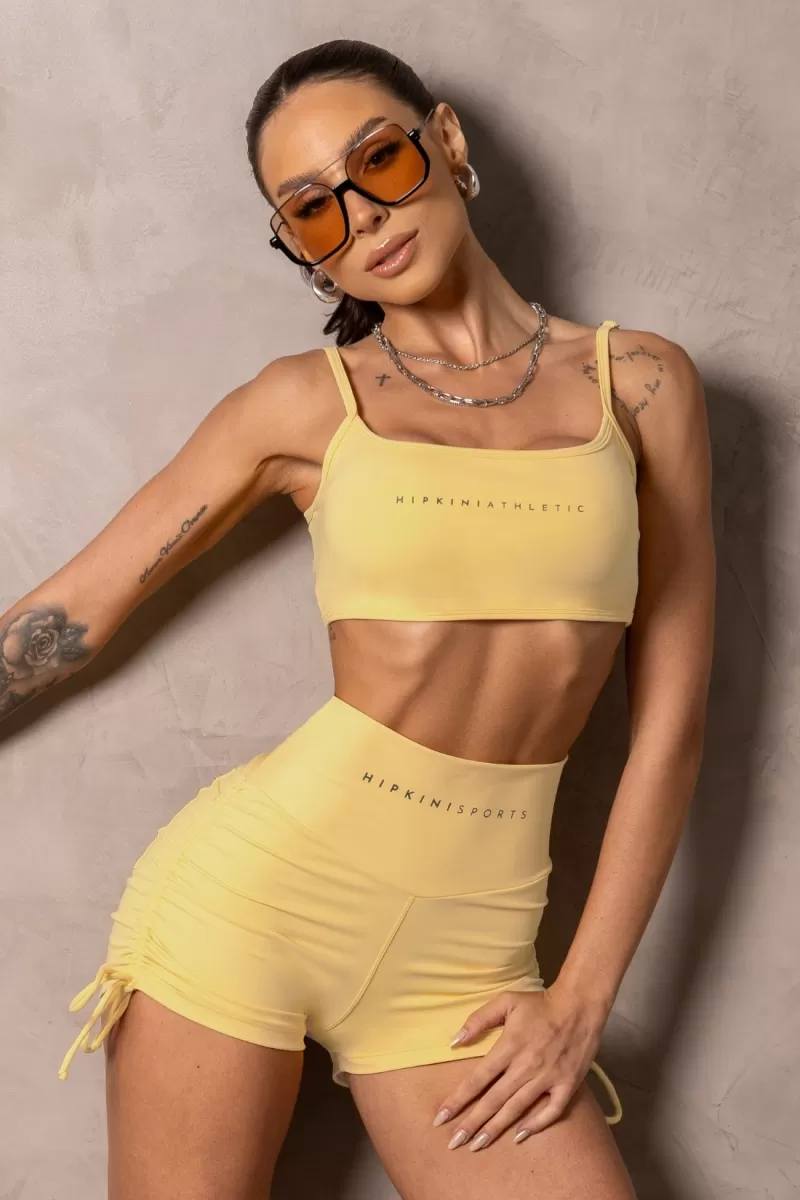 Hipkini - Yellow Smash Fitness Shorts with Silk - 33331277
