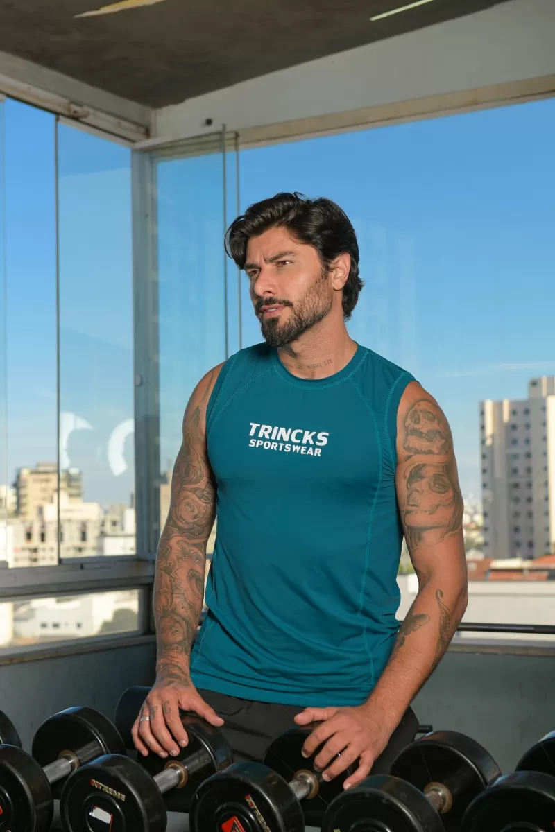 Trincks Man - Tank Shirt Dry Polyamide Petroleum - Trincks Man - Tank Shirt Dry Polyamide Petroleum -