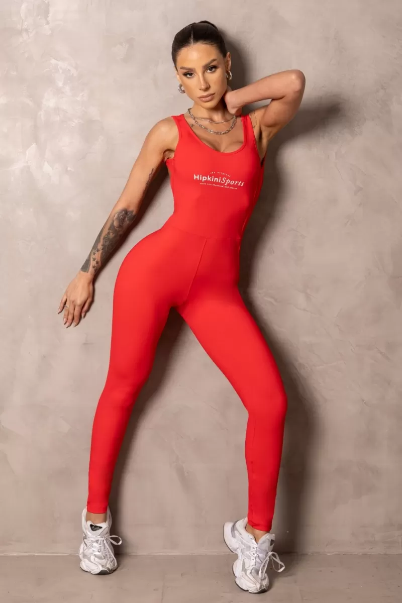 Hipkini - Red Smash Fitness Jumpsuit - 33331264