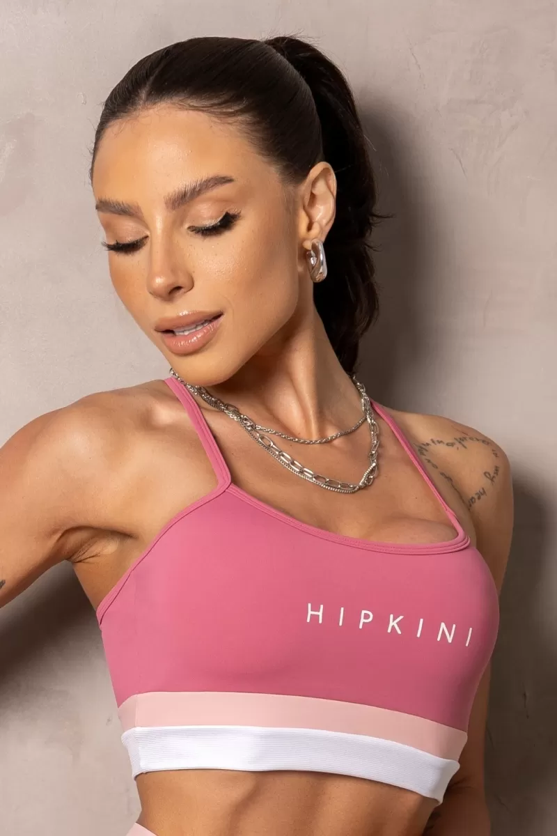 Hipkini - Smash Pink Fitness Top with Thin Straps - 33331269