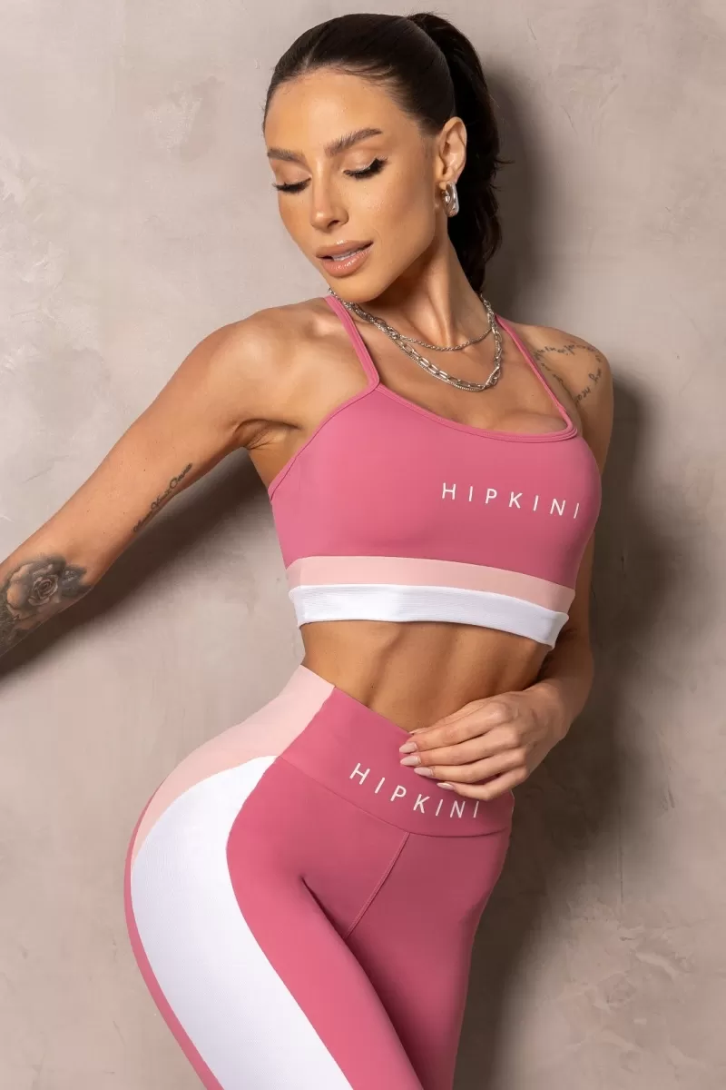 Hipkini - Smash Pink Fitness Top with Thin Straps - 33331269