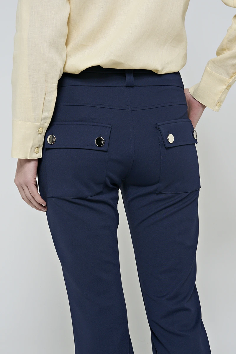Hidrogênio - NAVY PINK STRAIGHT PANTS - 20283004