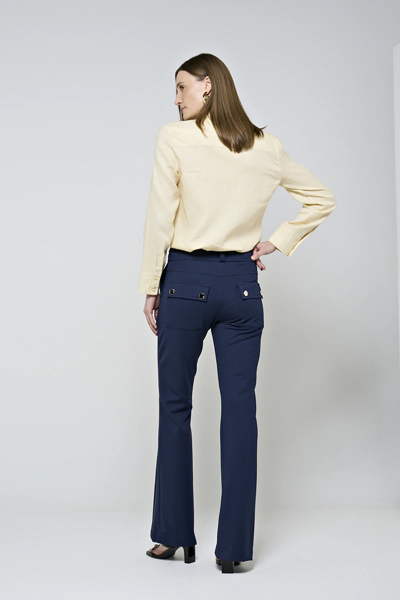 Hidrogênio - NAVY PINK STRAIGHT PANTS - 20283004