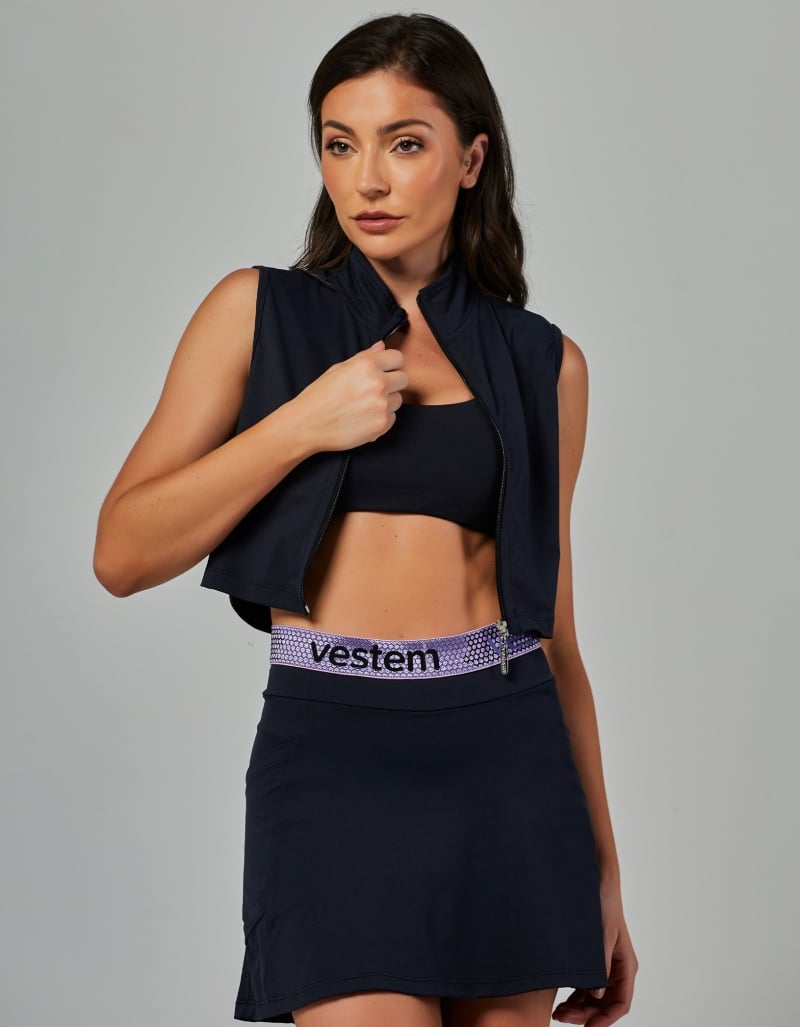 Vestem - Black Geneva Cropped Vest - COL14.V26.C0002 Vestem - Black Geneva Cropped Vest - COL14.V26.C0002