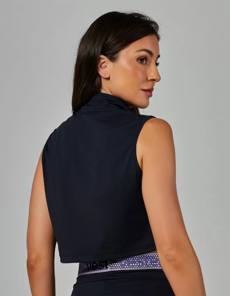 Vestem - Black Geneva Cropped Vest - COL14.V26.C0002