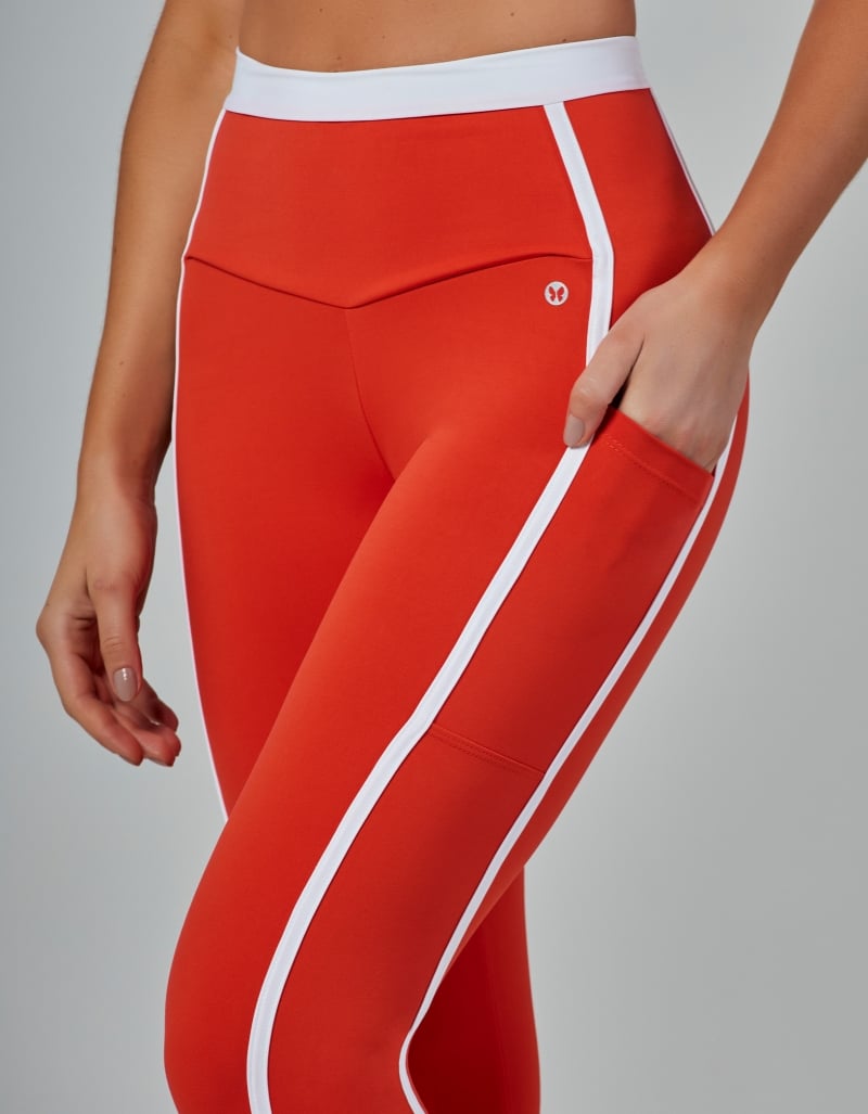 Vestem - Grenadine Red Movement Pocket Leggings - FS1522.V26.C0575 Vestem - Grenadine Red Movement Pocket Leggings - FS1522.V26.C0575