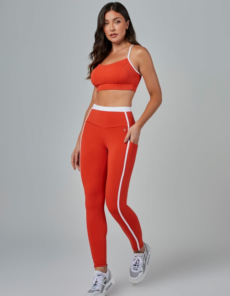 Vestem - Grenadine Red Movement Pocket Leggings - FS1522.V26.C0575 Vestem - Grenadine Red Movement Pocket Leggings - FS1522.V26.C0575