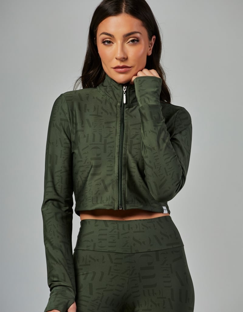 Vestem - Jacket Cropped Myst Vestem Verde Croco - JAC252.V26.E1336.V26 Vestem - Jacket Cropped Myst Vestem Verde Croco - JAC252.V26.E1336.V26