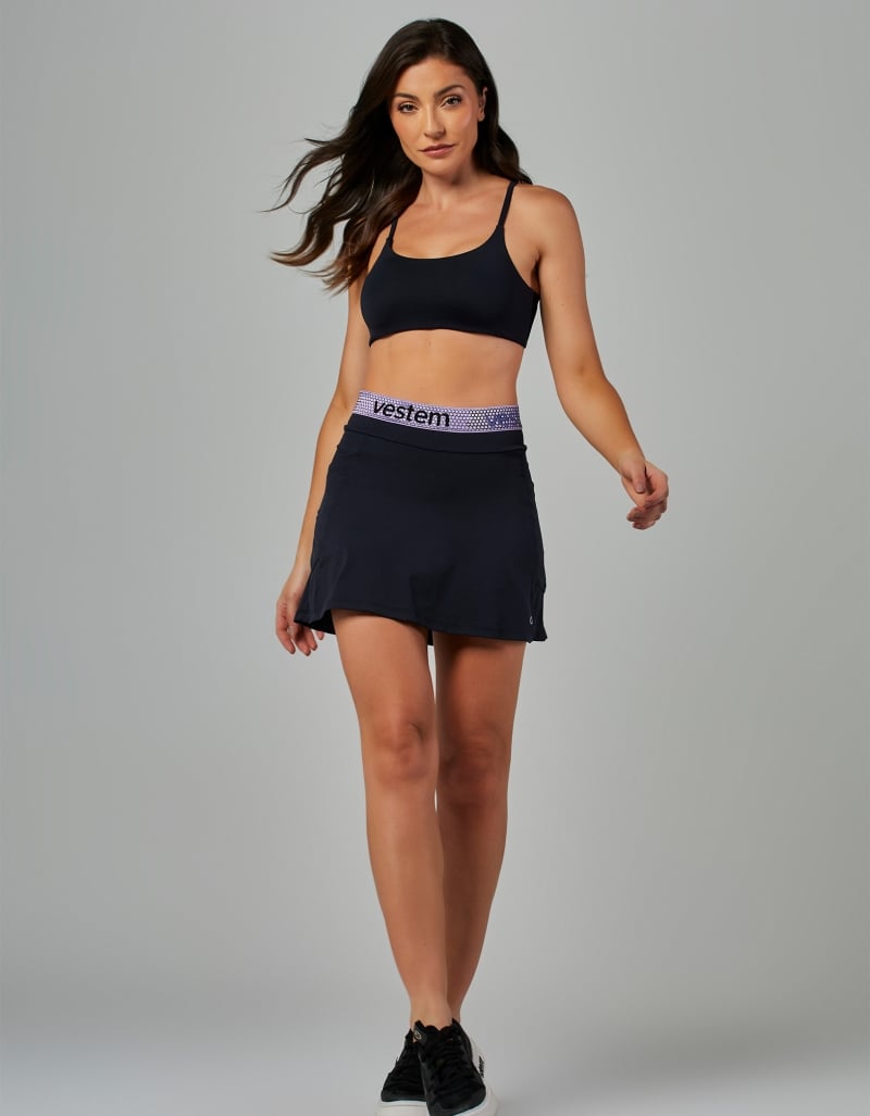 Vestem - Black Geneva Skirt with Pockets - SA164.V26.C0002 Vestem - Black Geneva Skirt with Pockets - SA164.V26.C0002