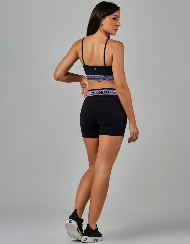 Vestem - Black Hera Elastic Shorts - SH568.V26.C0002