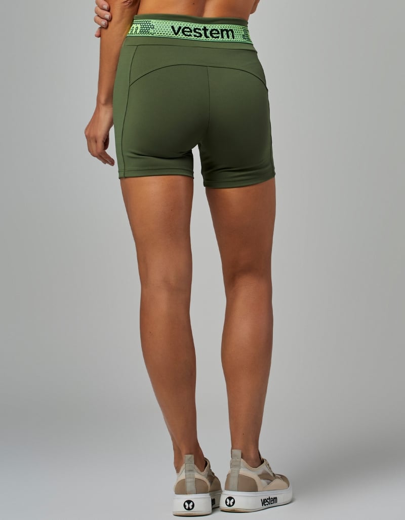 Vestem - Green Crocodile Hera Elastic Shorts - SH568.V26.C0292 Vestem - Green Crocodile Hera Elastic Shorts - SH568.V26.C0292