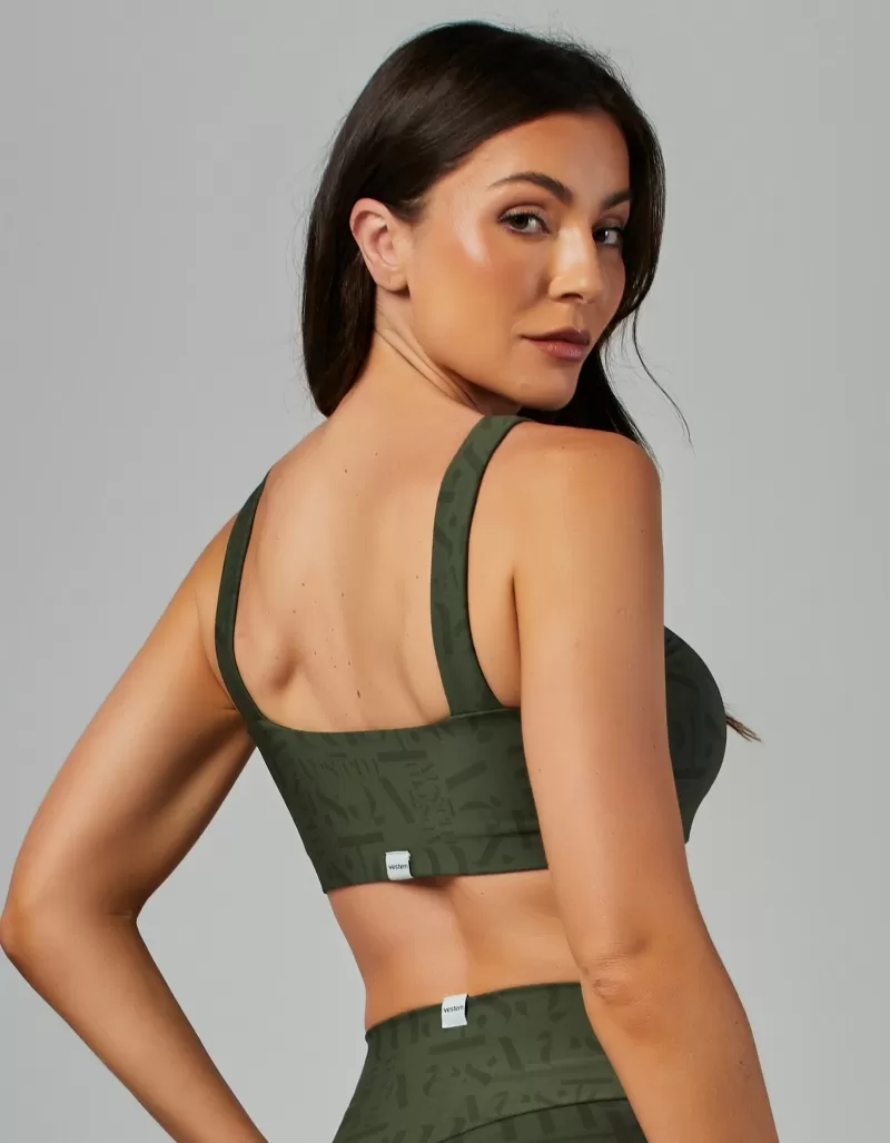 Vestem - Myst Vestem Green Croco Medium Support Top - TOP1007.ESS.E1336.V26