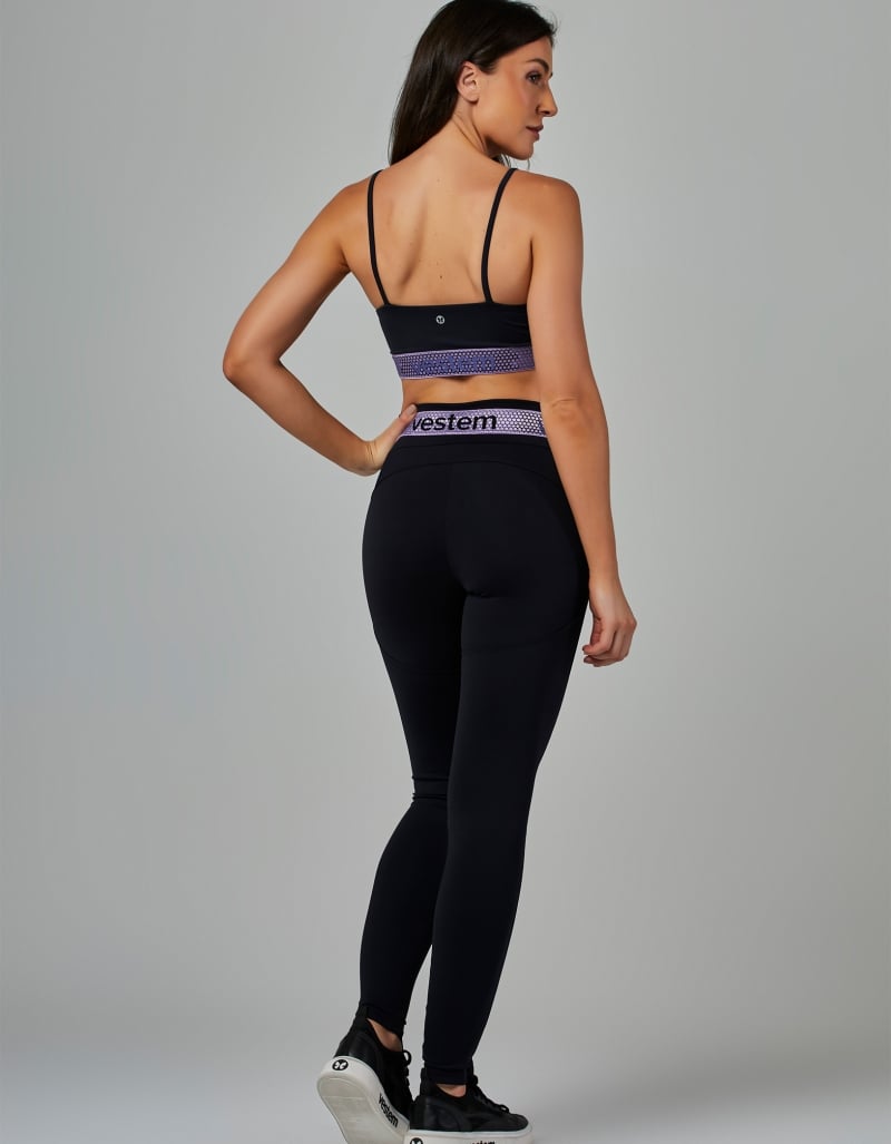 Vestem - Black Hera Elastic Medium Support Top - TOP723.V26.C0002 Vestem - Black Hera Elastic Medium Support Top - TOP723.V26.C0002