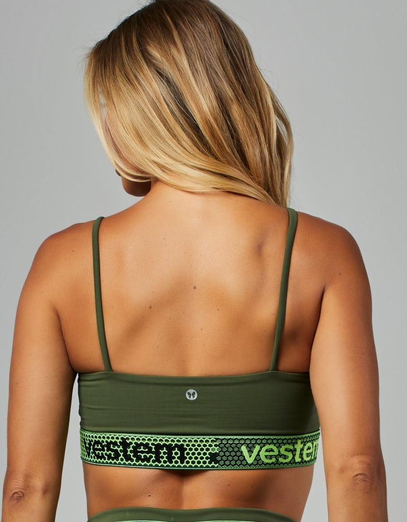 Vestem - Green Crocodile Hera Elastic Medium Support Top - TOP723.V26.C0292 Vestem - Green Crocodile Hera Elastic Medium Support Top - TOP723.V26.C0292