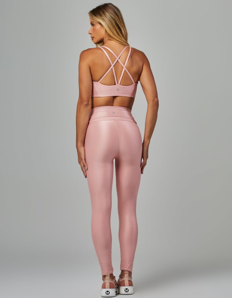 Vestem - Shine Pink Romance Leggings with Pocket - FS1554.V26.C0243 Vestem - Shine Pink Romance Leggings with Pocket - FS1554.V26.C0243