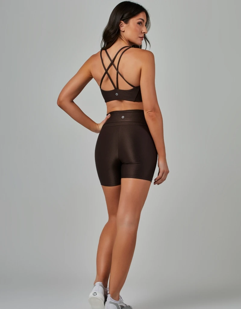 Vestem - Coffee Brown Shine Pocket Shorts - SH730.V26.C0601