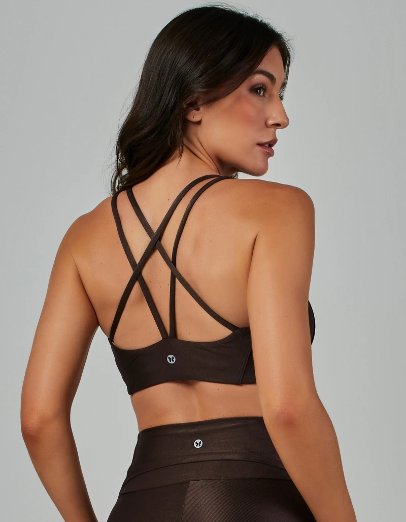 Vestem - High Support Shine Coffee Brown Top - TOP1205.V26.C0601