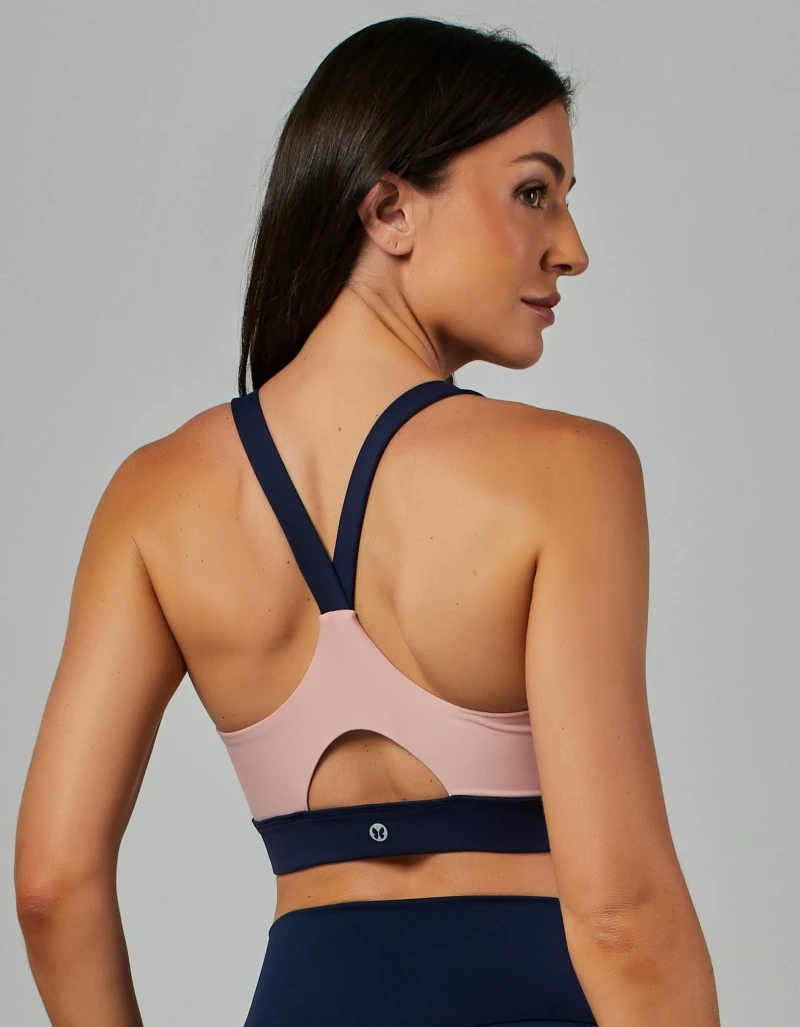 Vestem - Medium Support Two-Tone Flex Top in Dark Navy - TOP1215.V26.C0173