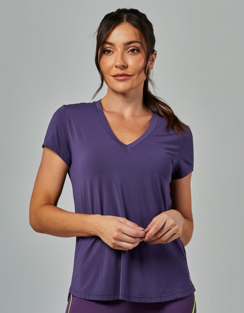 Vestem - Janice Purple Amethyst Dry Fit Short Sleeve Shirt - BMC31.ESS.C0515