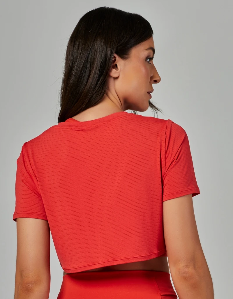 Vestem - Pace Grenadine Red Dry Fit Short Sleeve Shirt - BMC812.V26.C0575