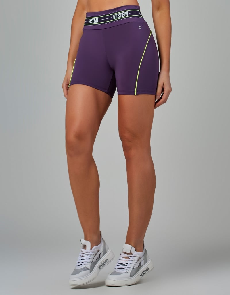 Vestem - Amethyst Purple Impulse Elastic Shorts - SH720.V26.C0515