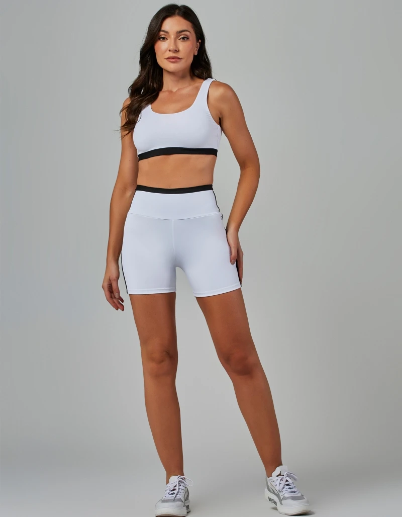 Vestem - Vivid White Two-Tone Shorts - SH721.V26.C0001