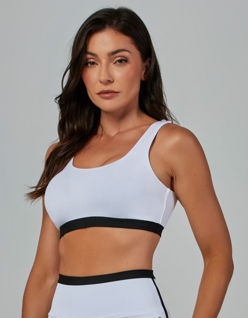 Vestem - Top Média Sustentação Bicolor Vivid Branco - TOP1189.V26.C0001