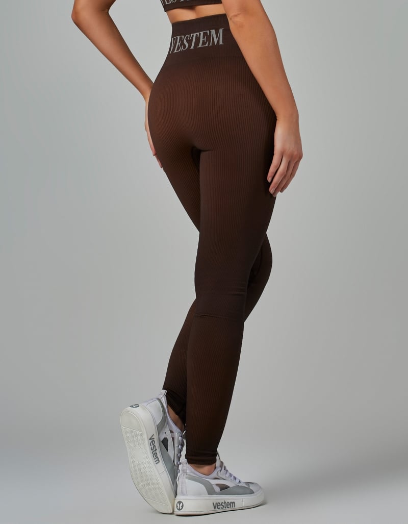 Vestem - Seamless Elis Brown Coffee Legging - FS1357.V26.C0601 Vestem - Seamless Elis Brown Coffee Legging - FS1357.V26.C0601