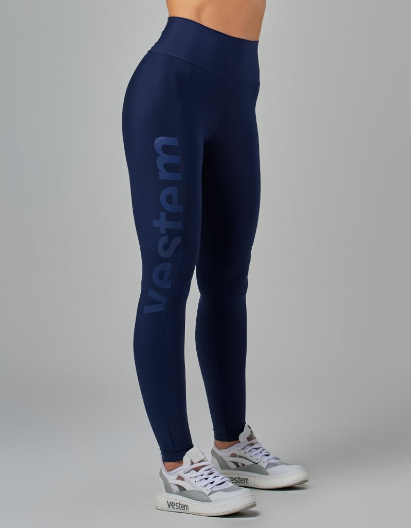 Vestem - Calm Navy Blue Dark Leggings with Pockets - FS1559.V26.C0173