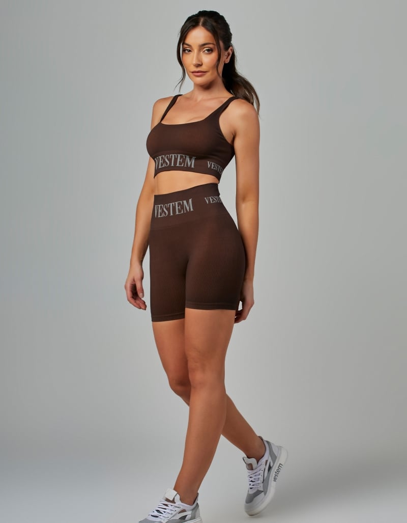 Vestem - Shorts Seamless Elis Brown Coffee - SH577.V26.C0601 Vestem - Shorts Seamless Elis Brown Coffee - SH577.V26.C0601