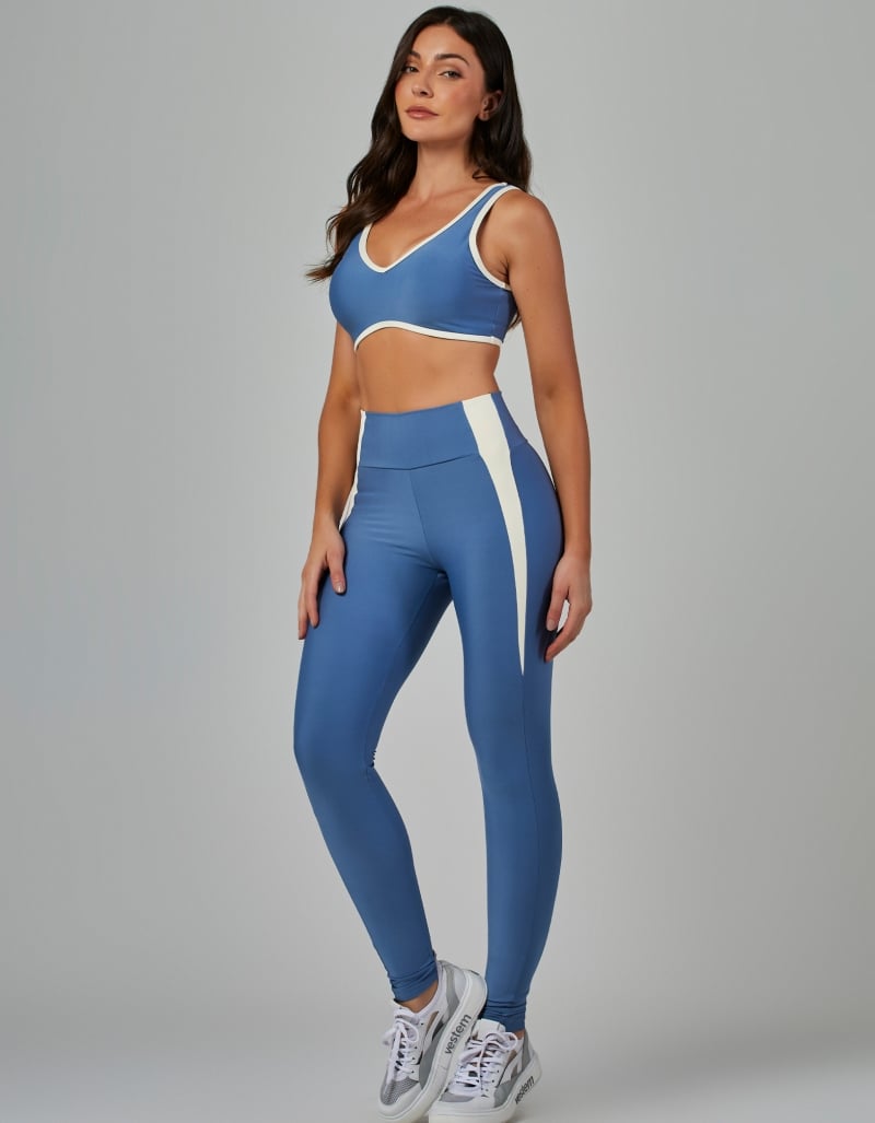 Vestem - Wellness Blue Retro Bicolor Medium Support Top - TOP1183.V26.C0604