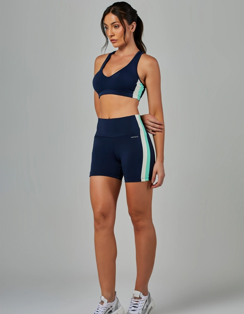 Vestem - Dark Navy Tricolor Force Shorts - SH724.V26.C0173