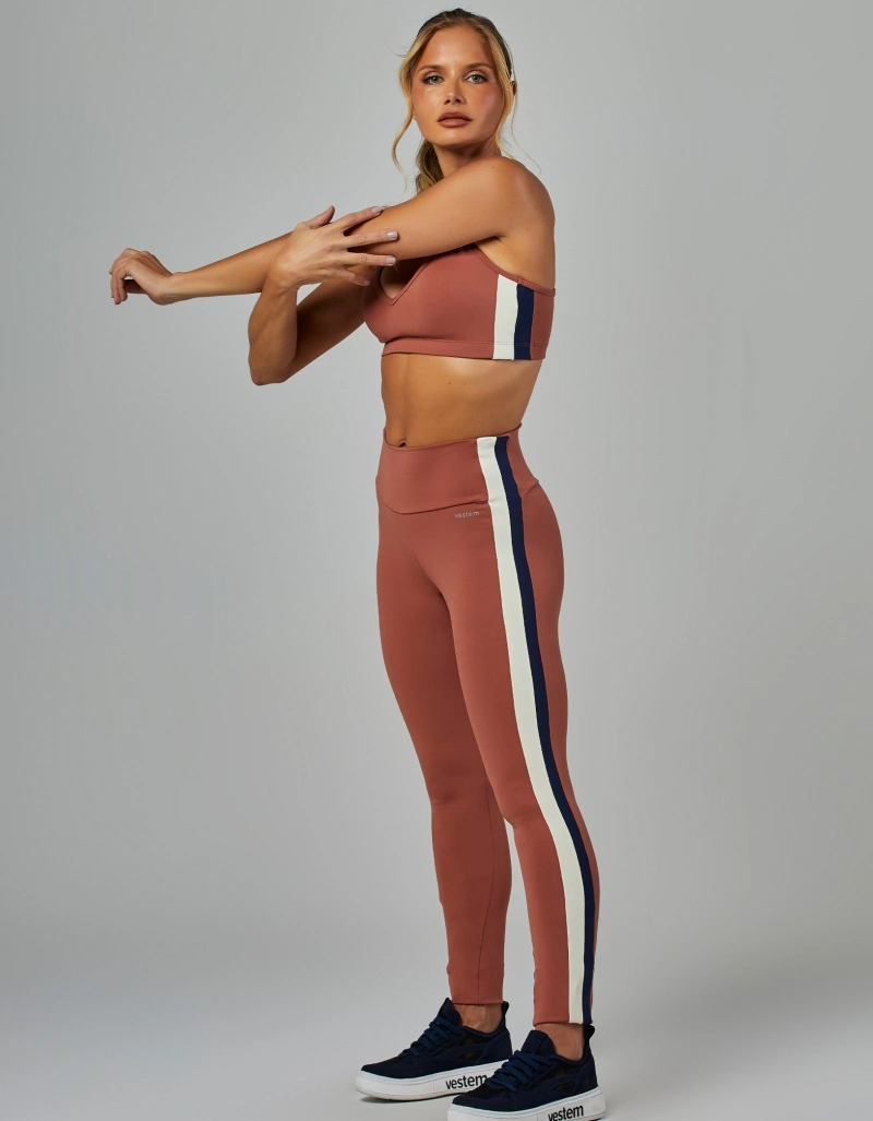 Vestem - Top Alta Sustentação Force Marrom Bronze - TOP1193.V26.C0284