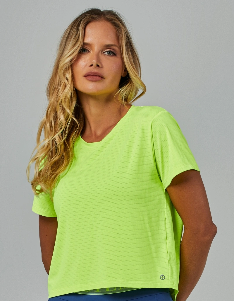 Vestem - Short-Sleeved Dry Fit Shirt, Neon Yellow Charm - BMC816.V26.C0009