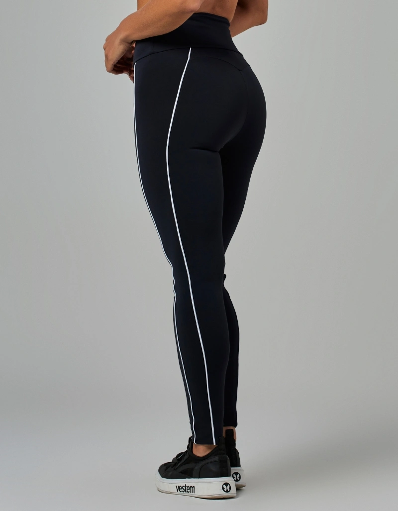 Vestem - Two-tone leggings with pockets, Encanto Black. - FS1539.V26.C0002