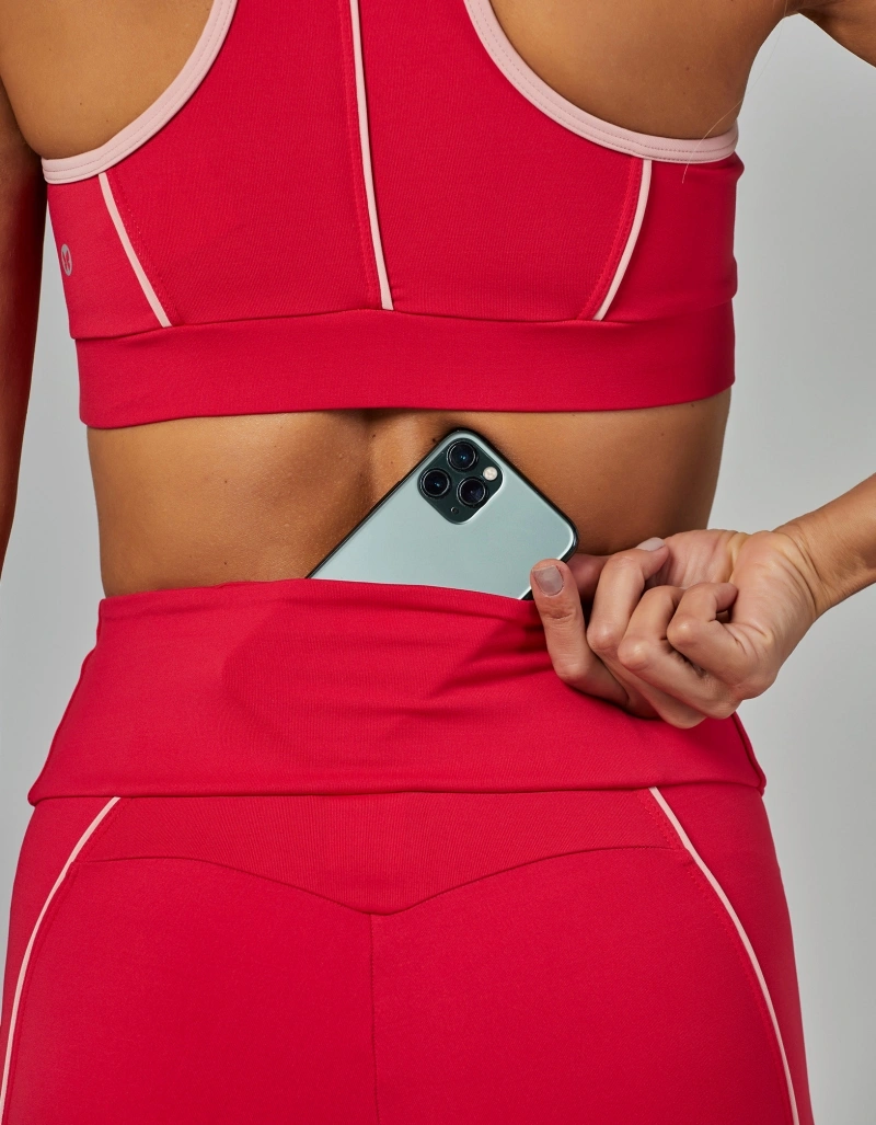 Vestem - Two-tone leggings with pockets, Magenta Charm - FS1539.V26.C0401