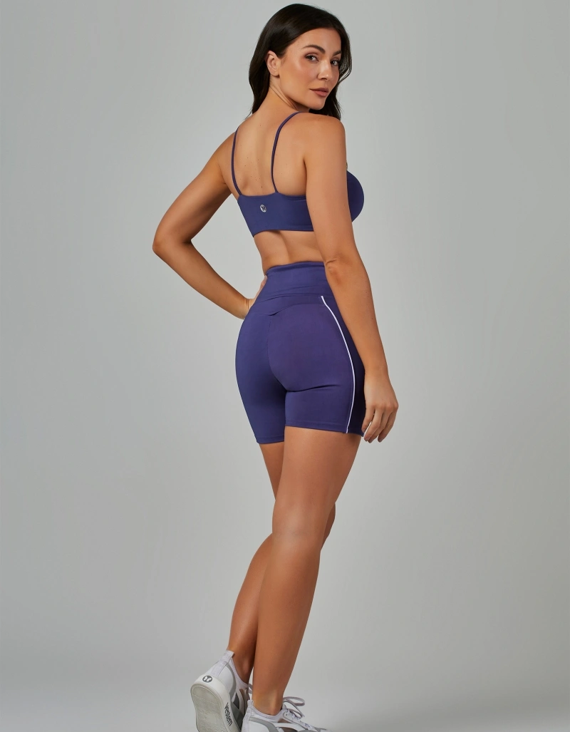 Vestem - Two-tone shorts with pocket, Neptune Blue Charm - SH723.V26.C0530