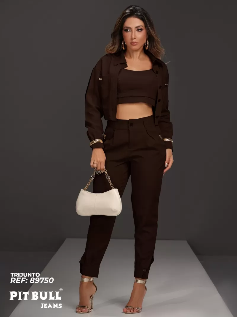 PITBULL - CASUAL AND REFINED EMPORIO PIT BULL PANTS, JACKET AND TOP SET - 89750