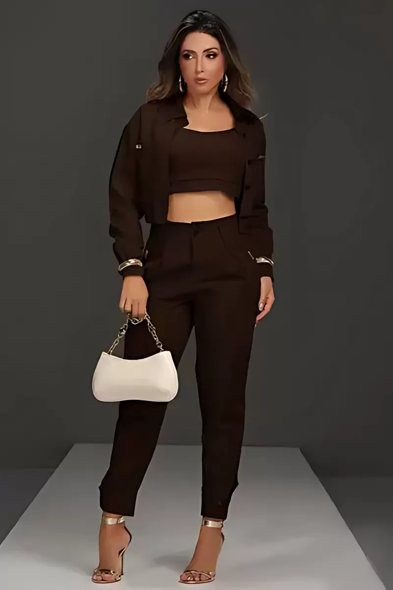 PITBULL - CASUAL AND REFINED EMPORIO PIT BULL PANTS, JACKET AND TOP SET - 89750